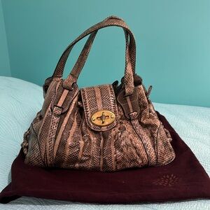 Mulberry snakeskin Agyness satchel bag